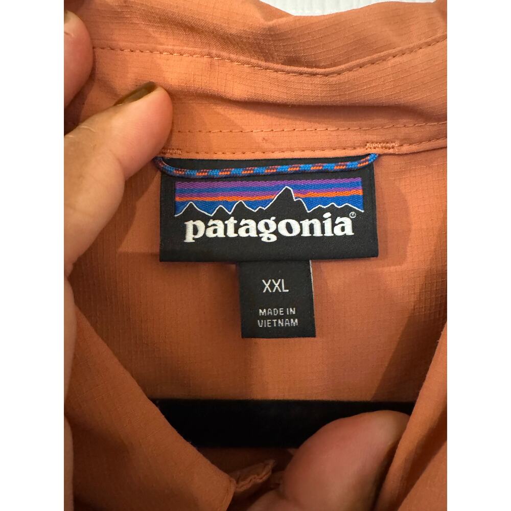 Patagonia‎ Recycled Polyester Button Up Men’s XXL Brown Gorpcore Trail Shirt - Picture 8 of 8